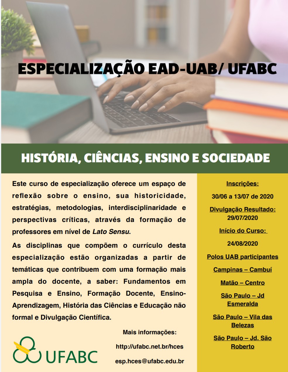 divulgacao curso especializacao hces i