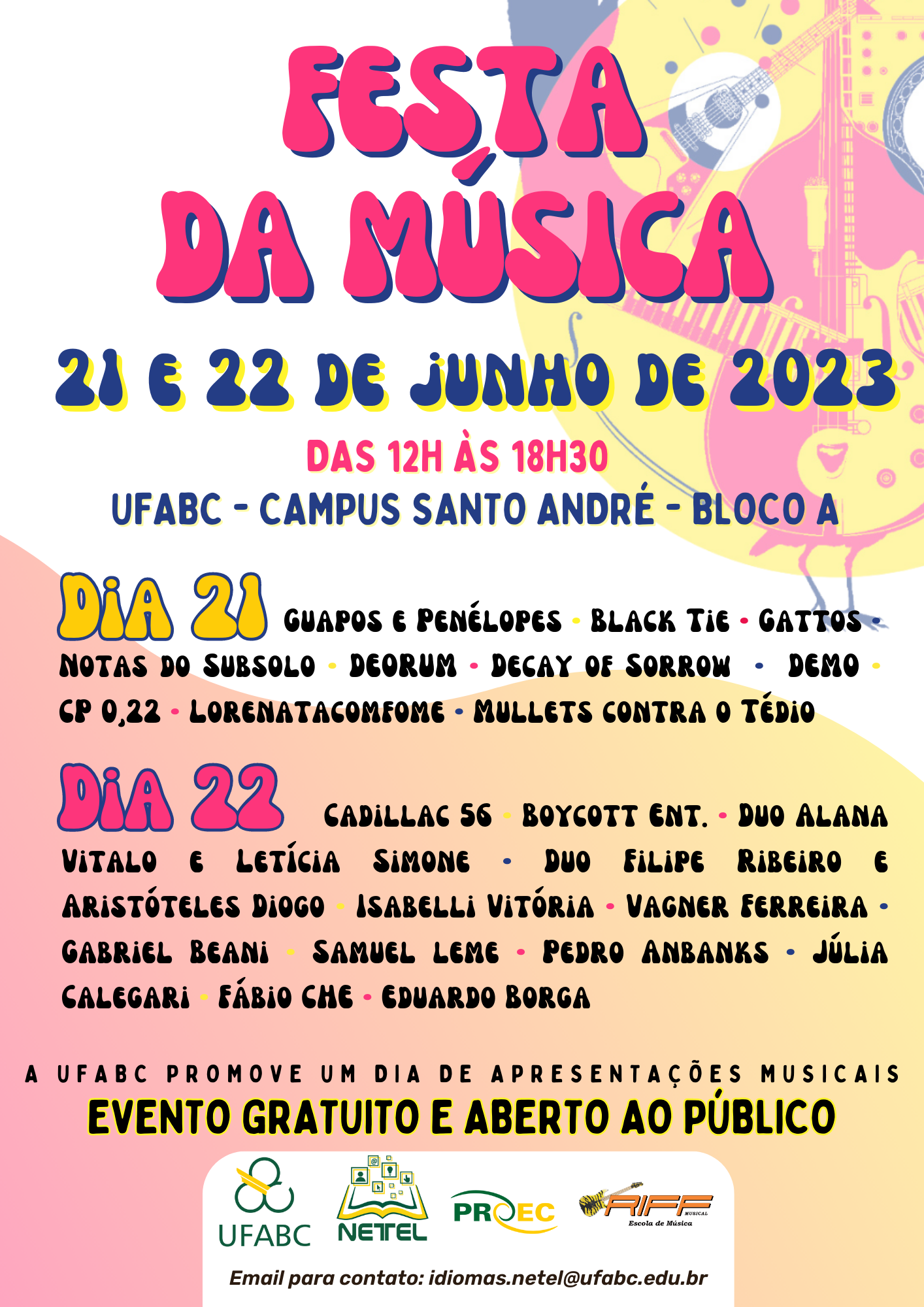 poster oficial festa da musica
